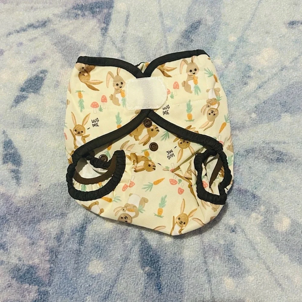 Thirsties Duo Wrap Size 2 Aplix Some Bunny To Love Reusable Cloth Diaper Cover